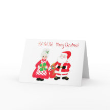 Mr. and Mrs. Santa Greeting Card