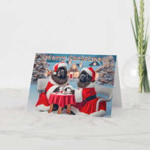 Mr and Mrs Santa Tea Time Christmas Card