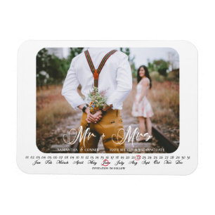 Mr and Mrs Save the Date Infinity Calendar Magnet