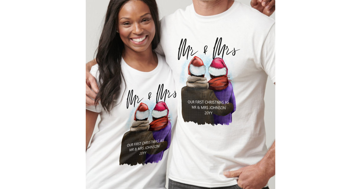 first christmas as a mrs t shirt
