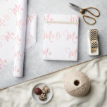 Mr. And Mrs. Script Pink Wrapping Paper<br><div class="desc">Mr. and Mrs. in pink script wedding wrapping paper.  So pretty for bridal shower gifts and wedding gifts.</div>