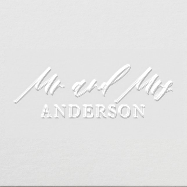 Mr and Mrs Scripted Embosser (Design)