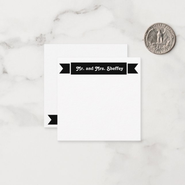 Mr and Mrs Sheffey template Note Card (Front/Back In Situ)