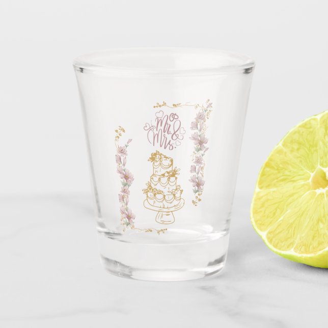 mr and mrs shot glass (Front)