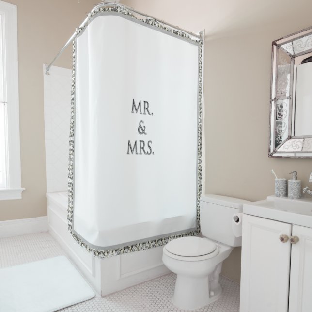 Mr. and Mrs. Shower Curtain (In Situ)