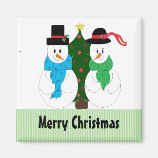 Mr.and Mrs. Snow Magnet