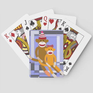 Mr. and Mrs. Sock Monkey. Poker Cards