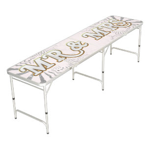 Mr and Mrs Soft White Design Pong Table