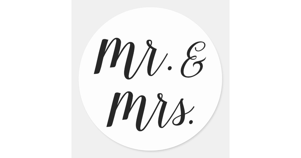 Mr And Mrs Stickers Zazzle 0023