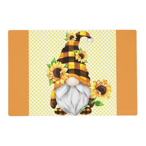 Mr And Mrs Sunflower Gnome  Placemat