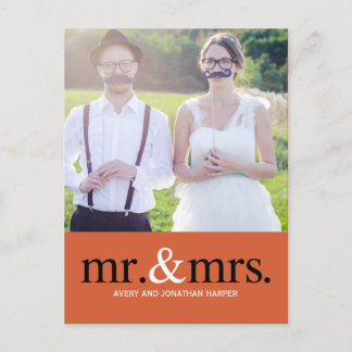 MR. AND MRS. Thank You Postcard