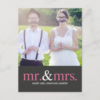 MR. AND MRS. Thank You Postcard