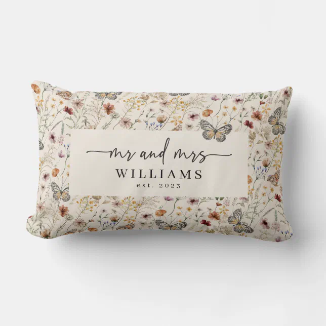 Mr and Mrs Throw Pillow Zazzle