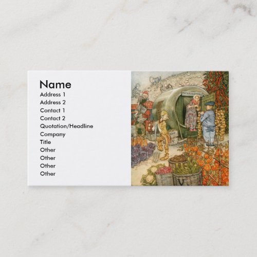 Mr and Mrs Vinegar at Home Business Card Template