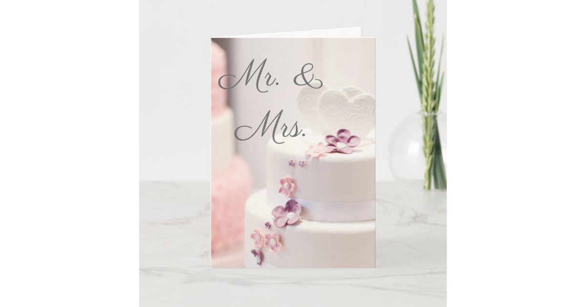 Mr And Mrs Wedding Card With Poem Zazzle Com