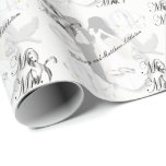 Mr. and Mrs. Wedding Design Wrapping Paper<br><div class="desc">Wedding Gift Wrap. Featured in a Mr. and Mrs. Wedding Design Pattern ready for you to personalize. ✔Note: Not all template areas need changed. 📌If you need further customization, please click the "Click to Customize further" or "Customize or Edit Design" button and use our design tool to resize, rotate, change...</div>