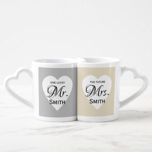 Mr and Mrs Wedding Lovers Mug