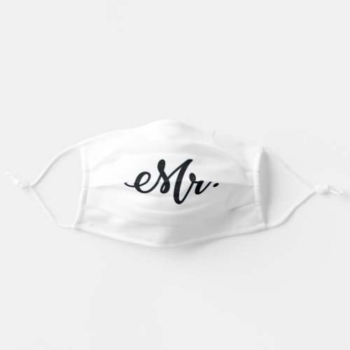 MR AND MRS WEDDING PARTY ADULT CLOTH FACE MASK