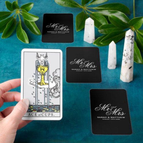 Mr and Mrs wedding party favor tarot cards game