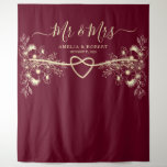Mr And Mrs Wedding Photo Booth Backdrop at Zazzle