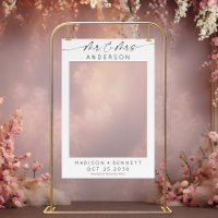 Mr and Mrs Wedding Photo Booth Selfie Props Frame