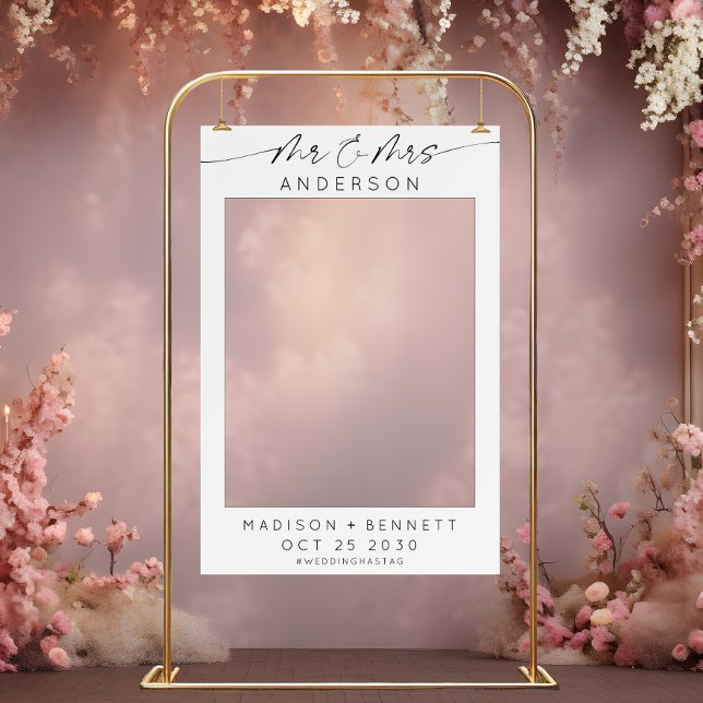 Mr and Mrs Wedding Photo Booth Selfie Props Frame Foam Board (Creator Uploaded)