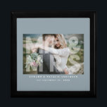 Mr and Mrs wedding photo favor gift Faux Gift Box<br><div class="desc">Photo Mr and Mrs wedding family gift. Ideal wedding,  new home,  anniversary,  birthday or Christmas gift. A fun way to show off all of your beautiful photographs.</div>