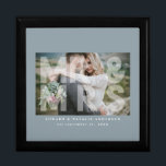 Mr and Mrs wedding photo favor gift Faux Gift Box<br><div class="desc">Photo Mr and Mrs wedding family gift. Ideal wedding,  new home,  anniversary,  birthday or Christmas gift. A fun way to show off all of your beautiful photographs.</div>