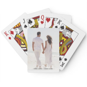 Mr and Mrs Wedding Photo Poker Cards