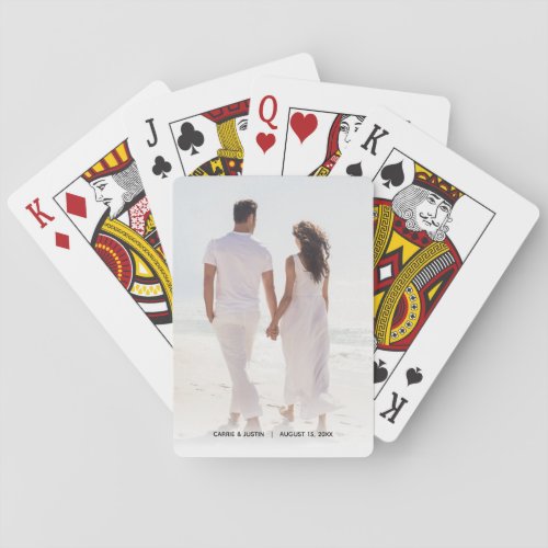 Mr and Mrs Wedding Photo Poker Cards