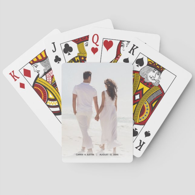 Mr and Mrs Wedding Photo Poker Cards (Back)