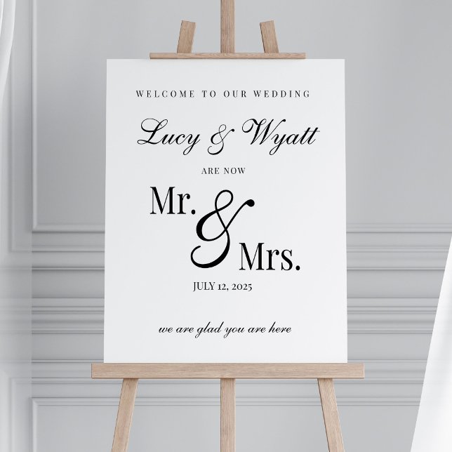 Mr and Mrs Wedding Welcome Sign (Creator Uploaded)