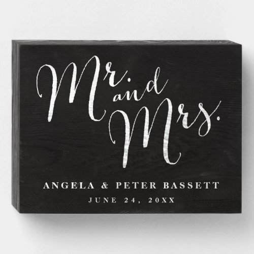 Mr and Mrs Wedding Wooden Box Sign