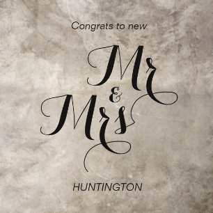 Mr and Mrs Welcome Wedding Floor Decals