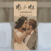 Mr. and Mrs. White Typography Wedding Photos USB