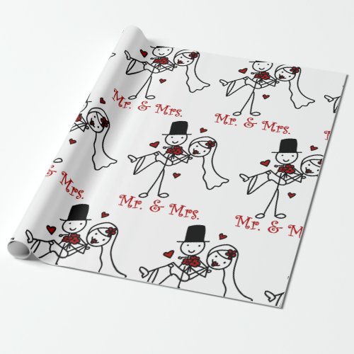 Mr And Mrs Wrapping Paper