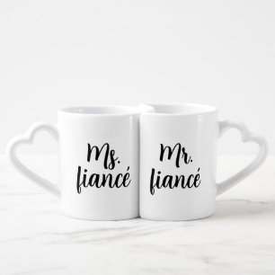 Mr. and Ms. Fiancé Coffee Mug Set