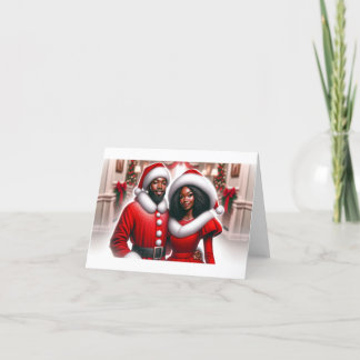 MR AND MS SANTA CLAUS HOLIDAY CARD
