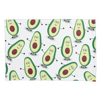 Mr. Avocado Pattern Pillow Case