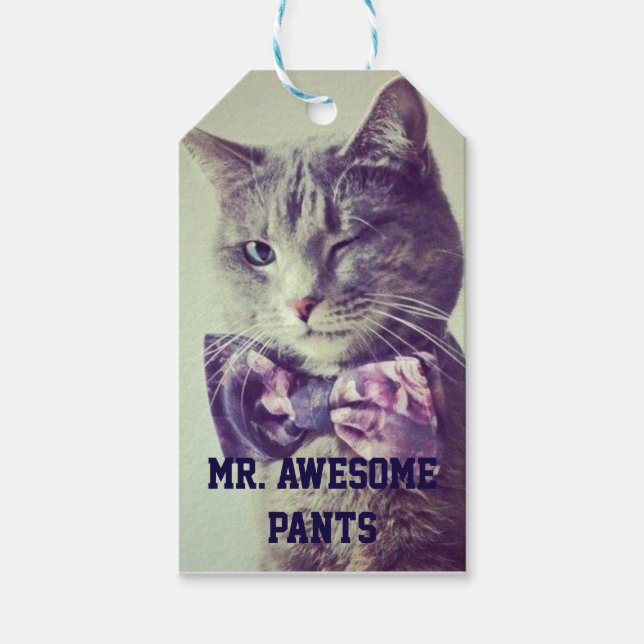 Mr. Awesome Pants Birthday Gift Tags (Front)