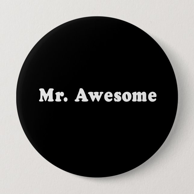 MR. AWESOME T-shirt Button (Front)