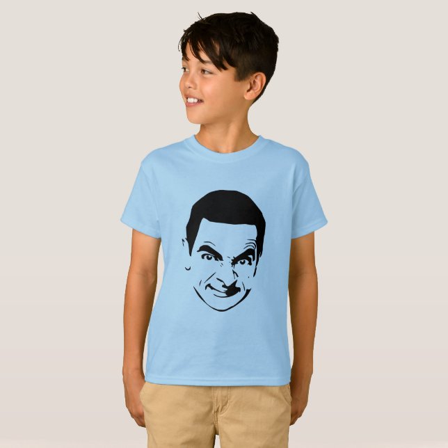 Mr. Bean Face Stencil Pop Art  T-Shirt (Front Full)