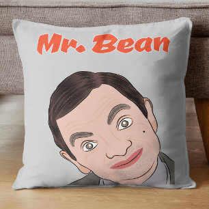 Mr. Bean (Rowan Atkinson) Fan Art Throw Pillow