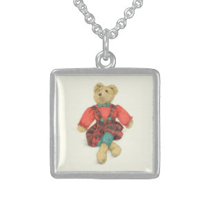 MR. BEAR Sterling Silver Square Necklace