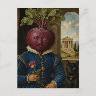 Mr Beet and His Cat Postcard