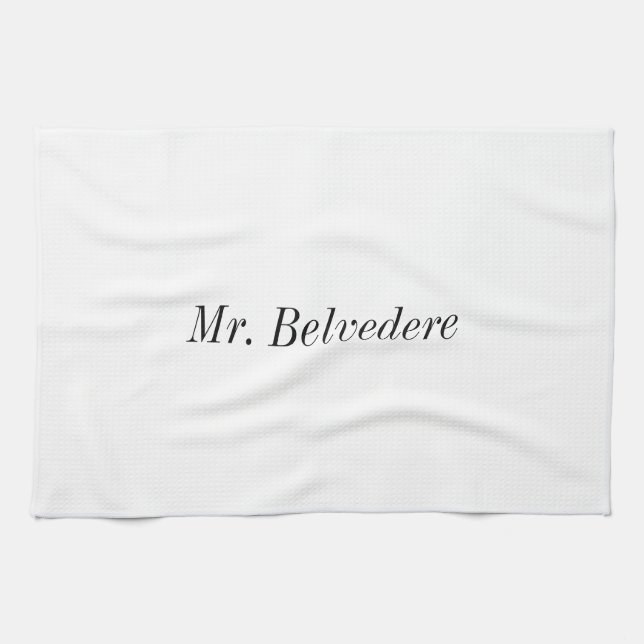 Mr. Belvedere Towel (Horizontal)