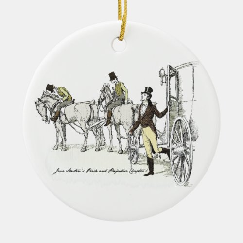 Mr Bingley Arrives Jane Austen Pride and Prejudice Ceramic Ornament