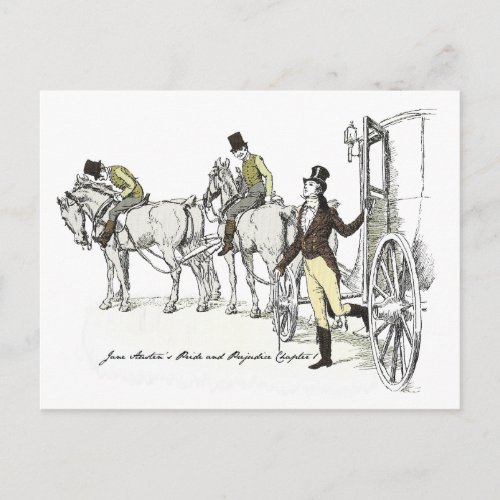 Mr Bingley Arrives Jane Austen Pride  Prejudice Postcard