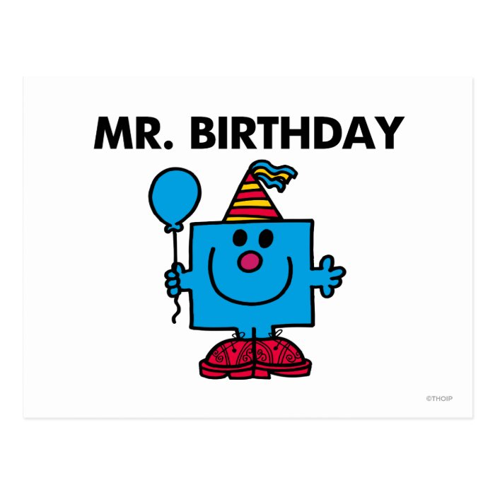 Mr Birthday Classic Postcards