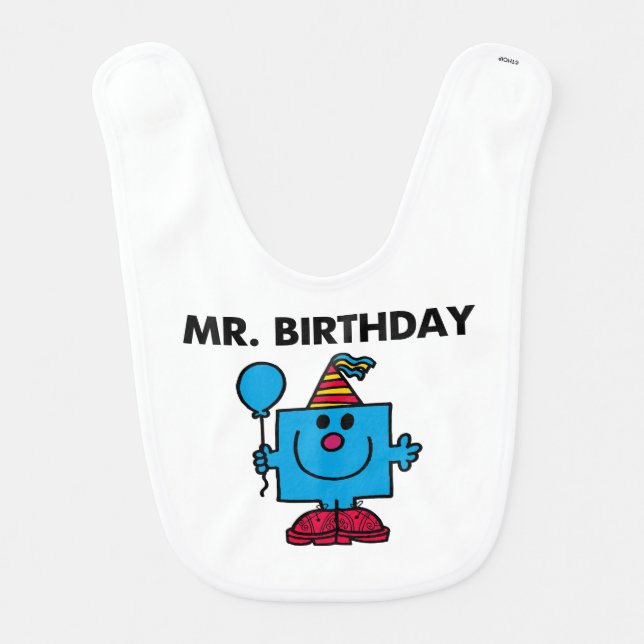 Mr. Birthday | Happy Birthday Balloon Baby Bib (Front)